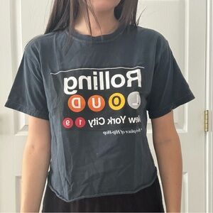 Rolling Loud NYC cropped black festival tee